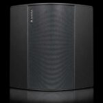 Black PSI Audio AVAA C225 active bass trap in front view against a dark background.
